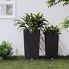 vidaXL Plantenbak met uitneembare bak rattan-look 21/49 L PP antraciet