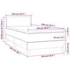 vidaXL Boxspring met matras stof donkerbruin 100x200 cm