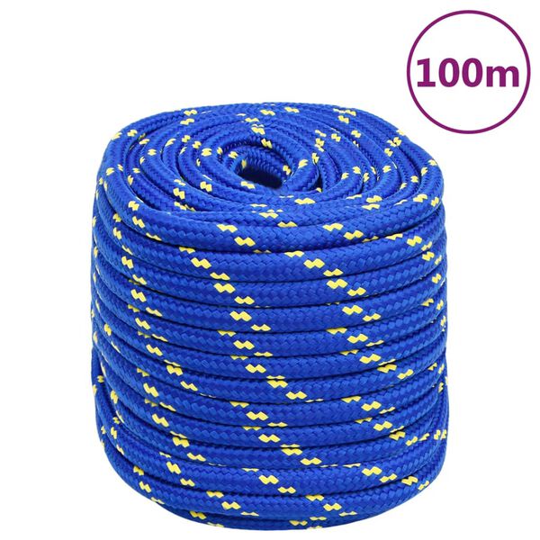 vidaXL Boottouw 18 mm 100 m polypropeen blauw