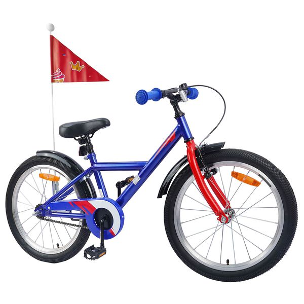 vidaXL Kinderfiets 18 Inch voor 5-7 jaar Donkerblauw
