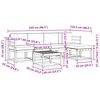 vidaXL Buiten bankenset 6 pcs Natuurlijk en Beige Massief Acaciahout
