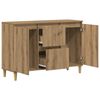 vidaXL Dressoir 102x35x70 cm bewerkt hout artisanaal eikenkleurig