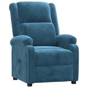 vidaXL Fauteuil verstelbaar fluweel blauw