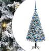 vidaXL Kunstkerstboom Wit 120 cm PVC en Staal en Kunststof