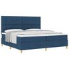 vidaXL Boxspringbed met hoofdeinde Blauw 200 x 200 cm Stof