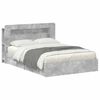 vidaXL Bedframe met opslag Betongrijs 135 x 190 cm Bewerkt hout