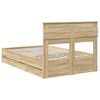 vidaXL Bedframe met lade Sonoma Eiken 120 x 200 cm Ingenieurshout