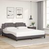 vidaXL Bedframe zonder matras "Zadar" kunstleer grijs 180x200 cm