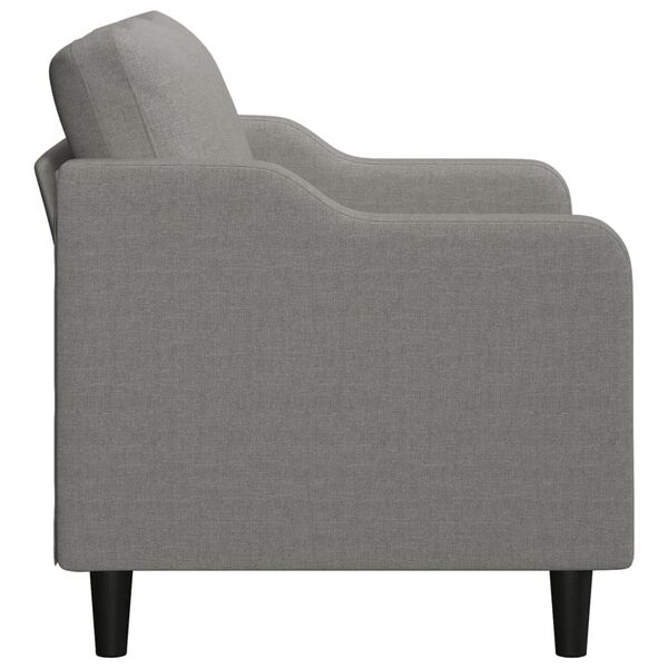 vidaXL Tweezitsbank 120 cm stof donkergrijs