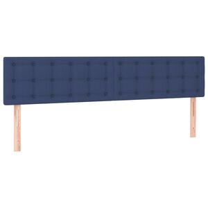 vidaXL Hoofdborden 200x5x78/88 cm stof blauw