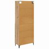 vidaXL Hoge kast Artisan Eiken 69,5 x 34 x 180 cm Bewerkt hout