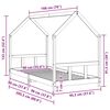 vidaXL Kinderbedframe 90x200 cm massief grenenhout wit
