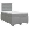 vidaXL Boxspringbed met matras Lichtgrijs 120 x 190 cm Stof