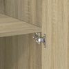 vidaXL Opbergkast 70x42,5x225 cm bewerkt hout sonoma eikenkleurig