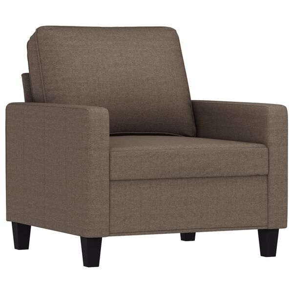 vidaXL 4-delige Loungeset met kussens stof taupe