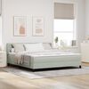 vidaXL Boxspringbed met matras Lichtgrijs 200 x 180 cm Polyester