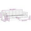 vidaXL Slaapbank met lades 80x200 cm massief grenenhout
