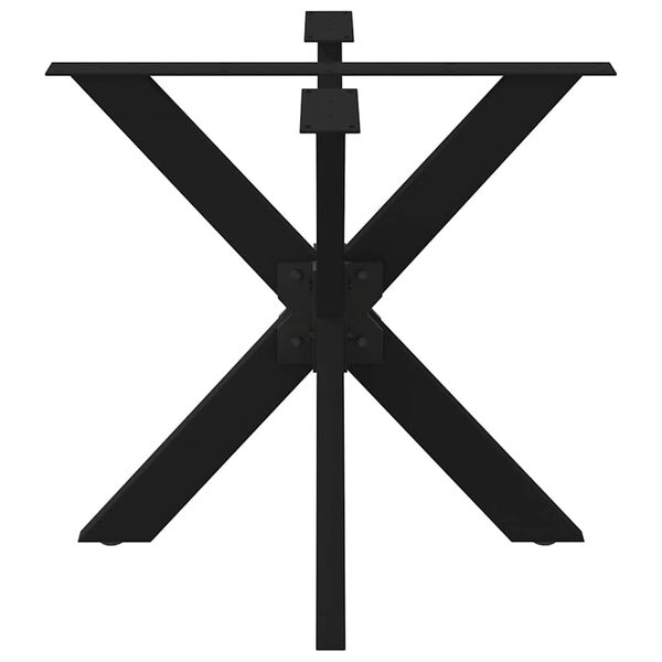 vidaXL Eettafelpoot spider vorm 85x85x(72-73) cm staal zwart