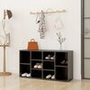 vidaXL Schoenenbank 103x30x55 cm spaanplaat hoogglans grijs