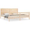 vidaXL Bedframe met hoofdbord massief hout 200x200 cm