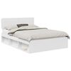vidaXL Bedframe met hoofdeinde Wit 140 x 190 cm Massief grenenhout