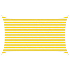 vidaXL Zonneschaduwzeil Geel en Wit 3,5 x 2 m 100% Polyester Oxford
