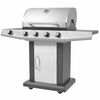 vidaXL Gas Barbecue Grill met wiel Zilver Staal met Metaal Slang