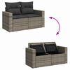 vidaXL Tuin Sofa Set 12 pcs Grijs Poly rattan en gepoedercoat staal