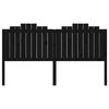 vidaXL Hoofdbord 186x4x110 cm massief grenenhout zwart