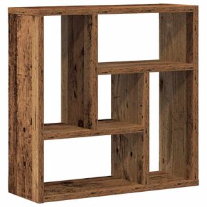 vidaXL Wandschap 45x16x45 cm bewerkt hout oud houtkleurig
