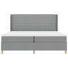 vidaXL Boxspringbed met matras Lichtgrijs 200 x 200 cm Stof