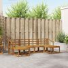 vidaXL Buiten bankenset 6 pcs Naturel Bewerkt hout