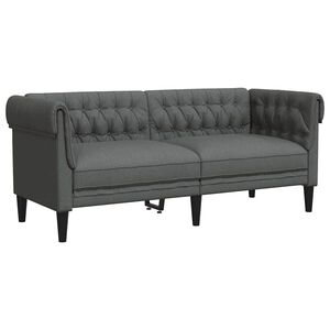 vidaXL Bank Donkergrijs 182,5 x 74,5 x 74,5 cm Polyester