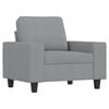 vidaXL Fauteuil 60 cm stof lichtgrijs