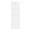 vidaXL Schuifdeur 83 x 211 cm Bewerkt hout Wit