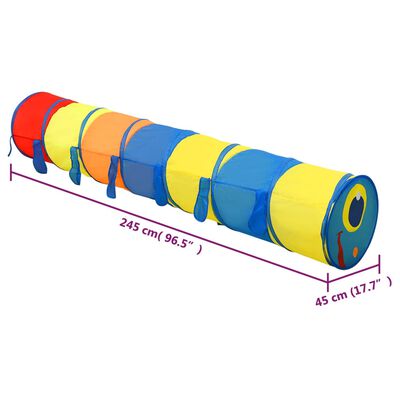 vidaXL Kinderspeeltunnel 245 cm polyester meerkleurig