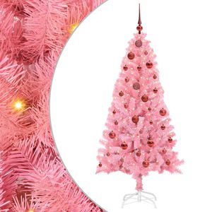 vidaXL Kerstboom met 150 LED met standaard Roze 150 cm PVC
