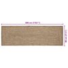 vidaXL Tapijt Naturel en zwart 80 x 300 cm Jute