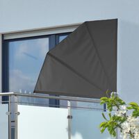 HI Balkonscherm 1,2x1,2 m polyester zwart