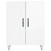 vidaXL Dressoir 69,5x34x90 cm bewerkt hout hoogglans wit