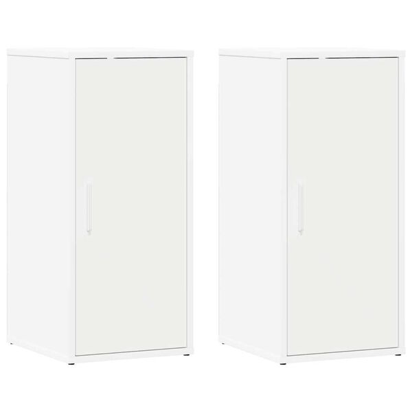 vidaXL Schoenenkasten 2 st 32x35x70 cm bewerkt hout wit