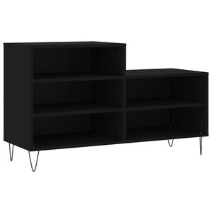 vidaXL Schoenenkast 102x36x60 cm bewerkt hout zwart