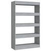 vidaXL Boekenkast/kamerscherm 80x30x135 cm bewerkt hout grijs sonoma
