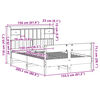 vidaXL Bed met boekenkast zonder matras grenenhout wit 150x200 cm