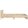 vidaXL Bedframe met hoofdeinde sonoma eikenkleur 200x200 cm