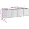 vidaXL Plantenbak 160x40x53 cm polypropeen wit