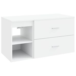 vidaXL Badkamermeubelset 2 pcs Wit Bewerkt hout