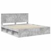 vidaXL Bedframe met hoofdeinde Beton 180 x 200 cm Massief grenenhout