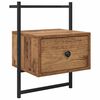 vidaXL Nachtkastje met lade 2 pcs Oudhout 35 x 30 x 51 cm Bewerkt hout