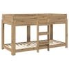 vidaXL Bunk Bed voor Kinderen Artisan Eiken 100 x 190 cm Bewerkt hout